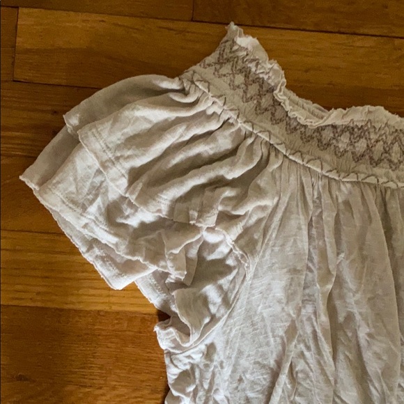 Cream Off Shoulder Ruffled Top - Picture 5 of 7